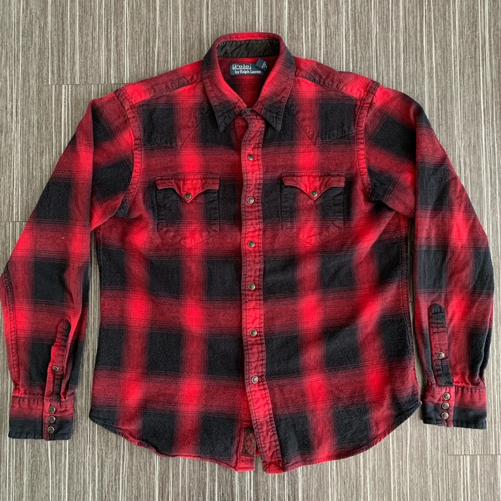 Red and Black Plaid Men's Shirt